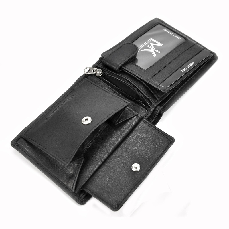 Money Kepper męski portfel skóra naturalna składany poziomy