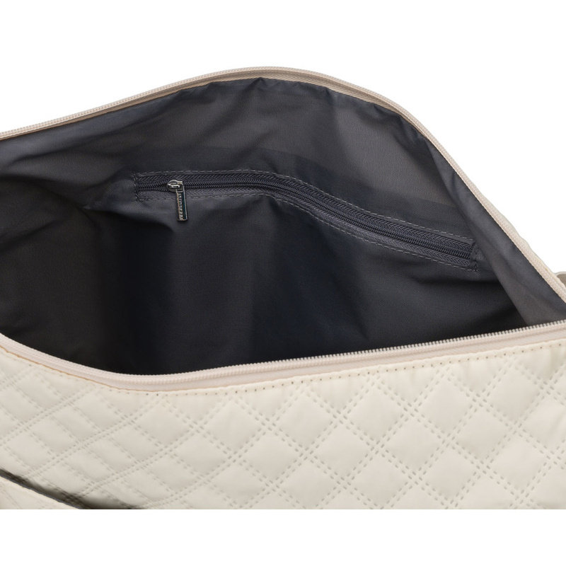 Beżowa, treningowa torba wykonana z poliestru, jednokomorowa - Peterson