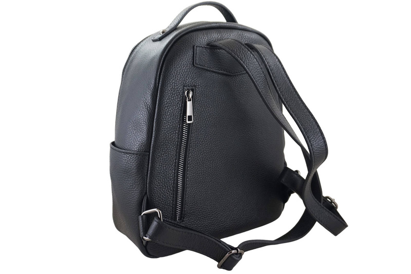 Elegancki plecak skórzany - Czarny