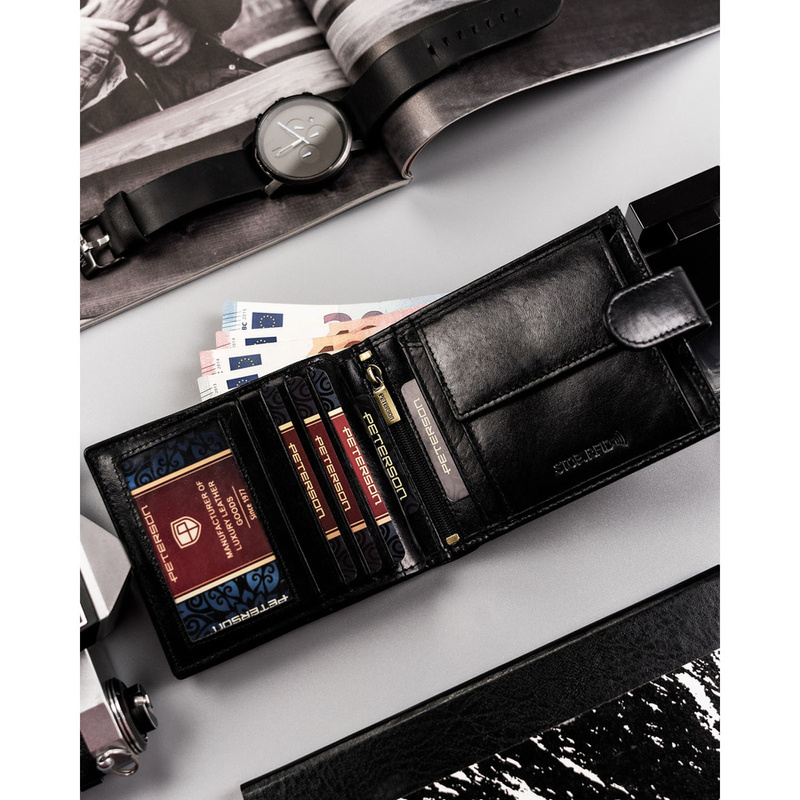 Skórzany męski portfel Peterson PTN N01L-VT