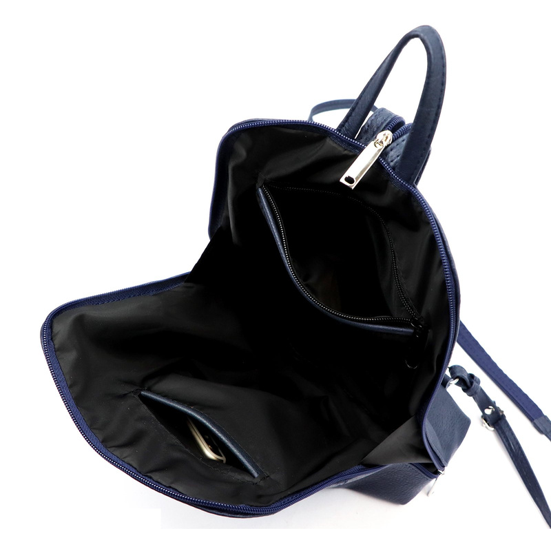 Stylowy Praktyczny Damski plecak-torebka skórzana z kieszeniami Voyager