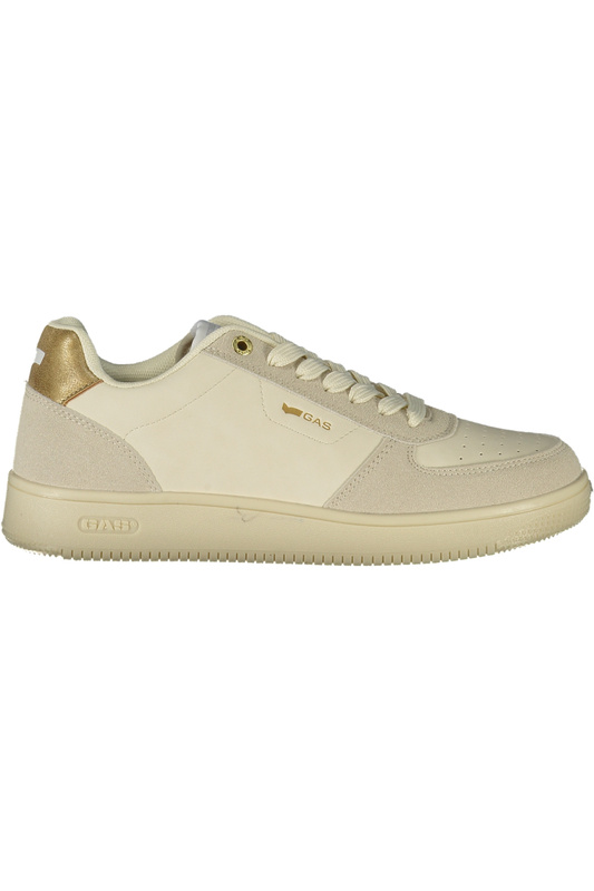 Białe sneakersy damskie GAS Gaw 624212 – złote detale