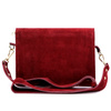 Luka zamszowa damska listonoszka torebka na ramię skórzana z kieszenią