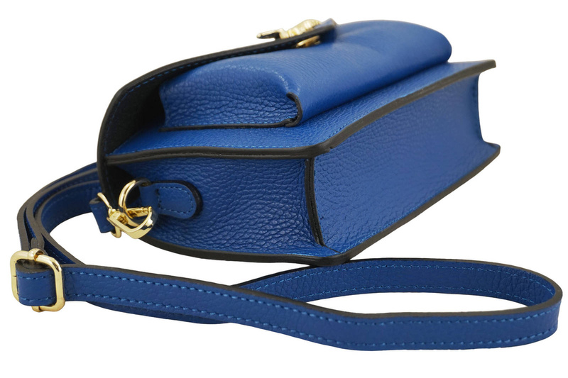 Torebka damska wizytowa skórzana - Chabrowa