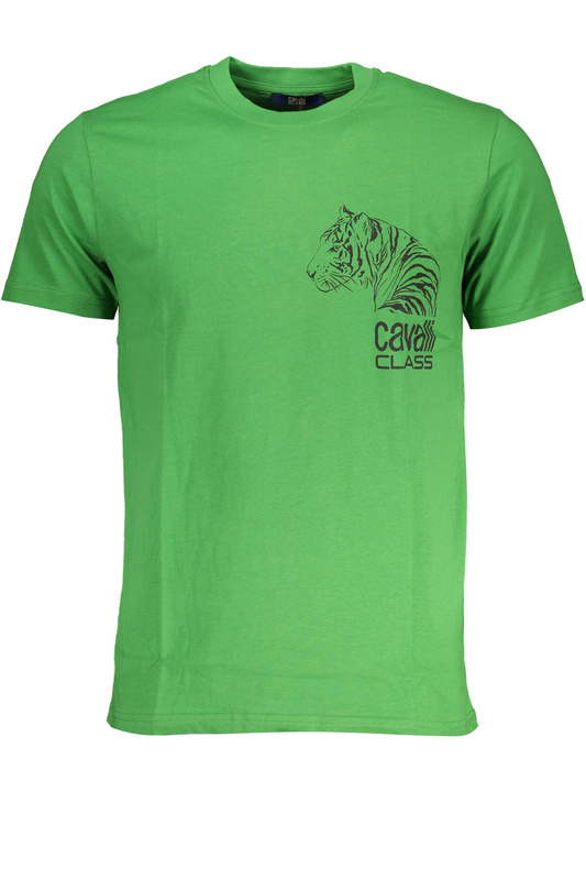 ZIELONY T-SHIRT MĘSKI Z KRÓTKIM RĘKAWEM KLASY CAVALLI