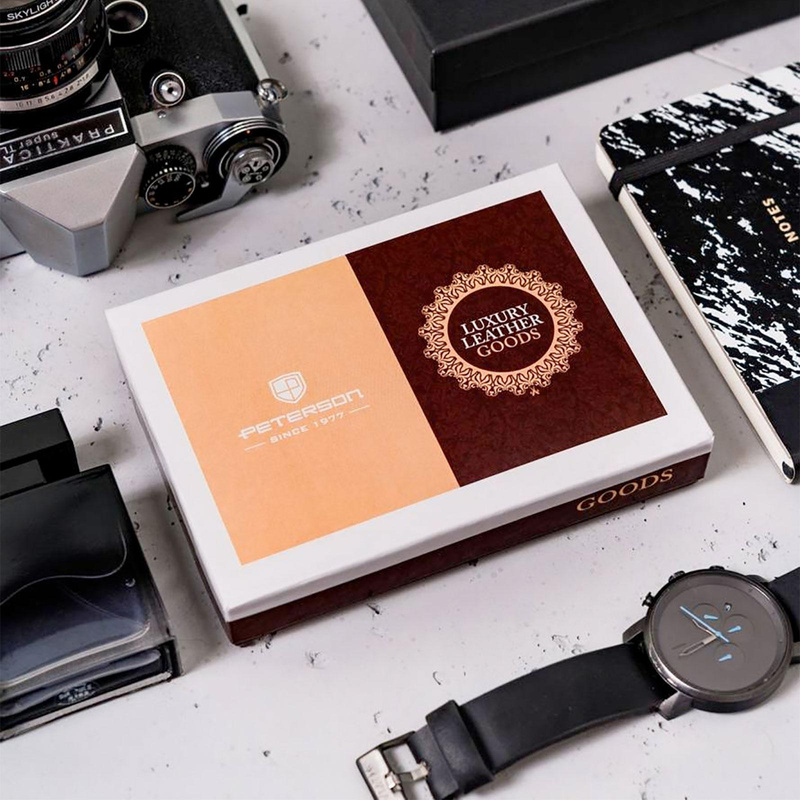 Skórzany męski portfel Peterson PTN N4C-02-HWM