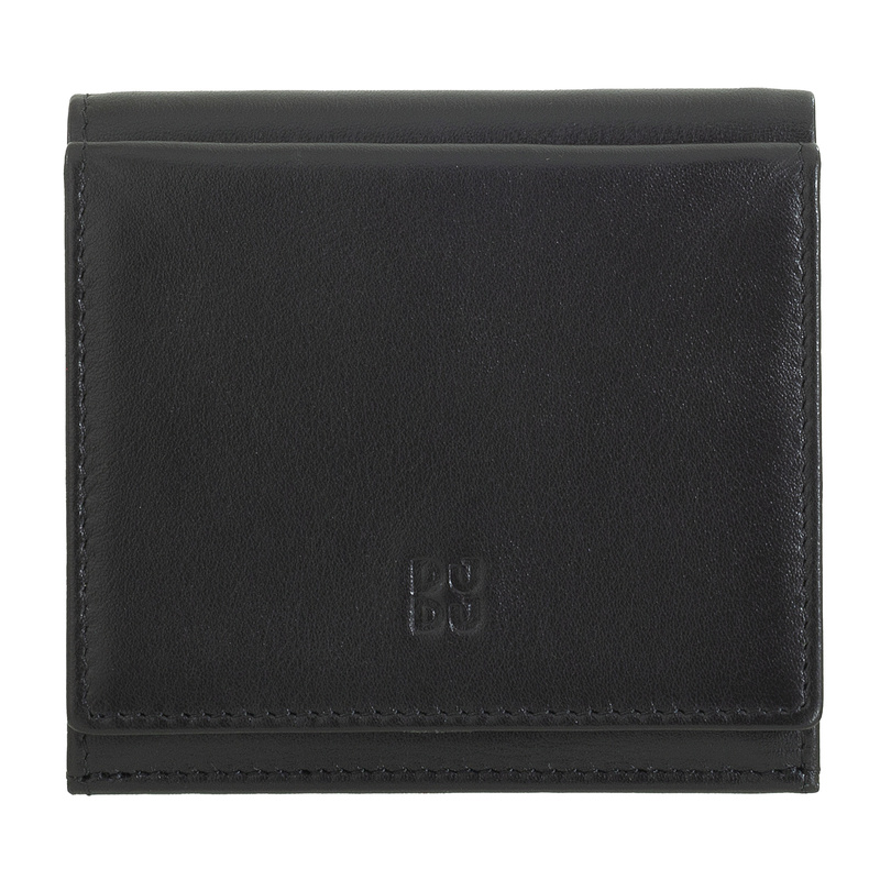 DuDu portmonetka portfel skóra naturalna Mała kontrastujące kolory RFID