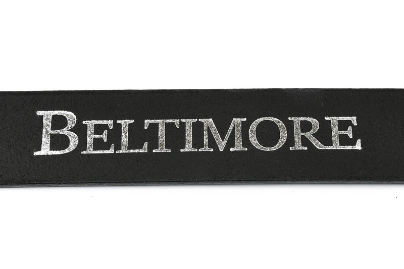 Beltimore skórzany licowy pasek męski czarny 3,5 cm E10 : Kolory - czarny, Rozmiar pasków - r.115-130 cm