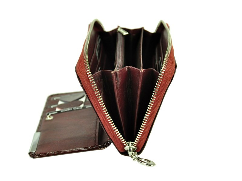 Elegancki damski skórzany duży portfel od Gregorio