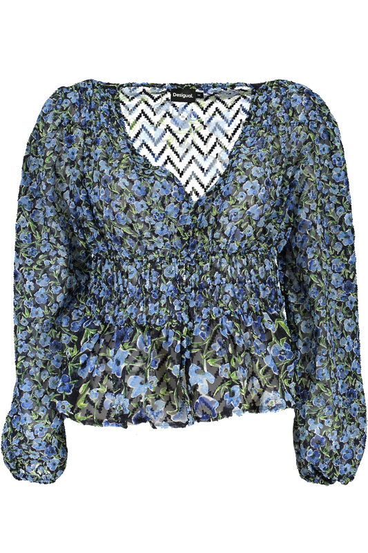 NIEBIESKI SWETER DESIGUAL DAMSKI