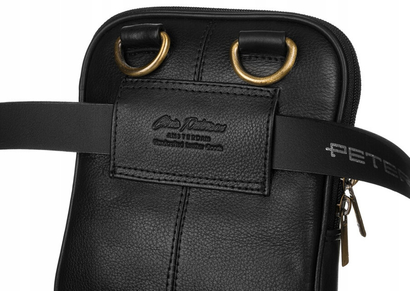 Saszetka męska z naturalnej skóry Peterson PTN-1113-NDM