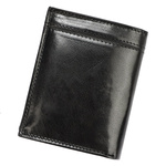 Męski duży rozbudowany skórzany pionowy portfel