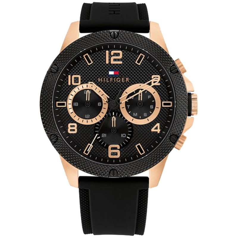 Zegarek TOMMY HILFIGER 1792028. Kwarcowy, Kolor czarny. Mężczyzna.