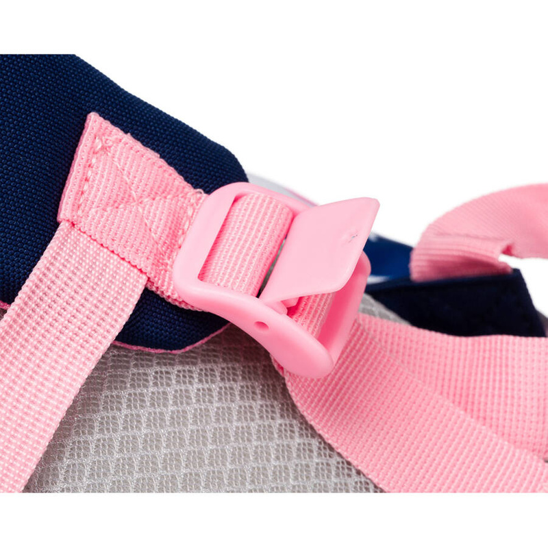 Praktyczny plecak z poliestru w kolorze granatowo-różowym na ergonomicznych szelkach - Peterson