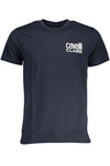 NIEBIESKI T-SHIRT MĘSKI Z KRÓTKIM RĘKAWEM KLASY CAVALLI