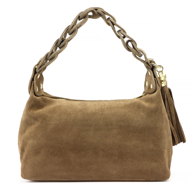 Vera Pelle zamszowa skóra naturalna damska listonoszka torebka na ramię