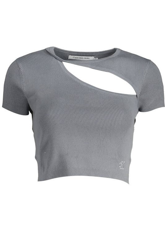 SZARY T-SHIRT Z KRÓTKIM RĘKAWEM CALVIN KLEIN