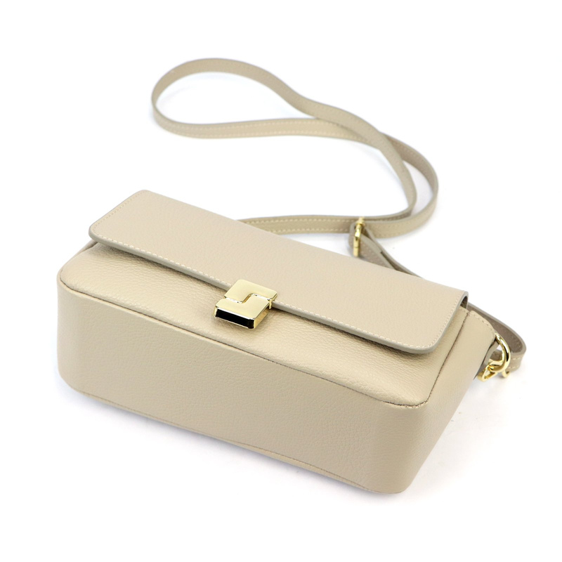 Skórzana elegancka damska listonoszka przez ramię