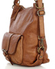 Torba skórzana dla wymagających z opcją plecak old school leather bag - MARCO MAZZINI camel