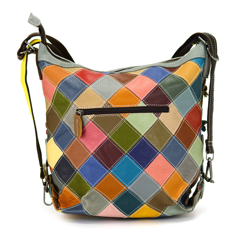 Damska duża torebka i plecak kolorowa mozaika
