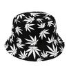 Czarny kapelusz dwustronny bucket hat wędkarski modny kap-m3