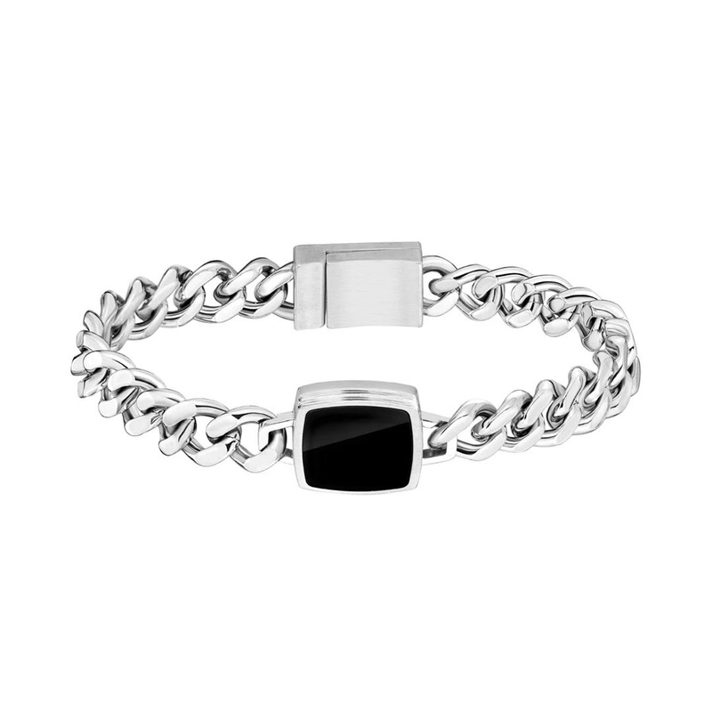 Biżuteria BOSS 1580650S. Bransoletka, Kolor srebrny. Mężczyzna.