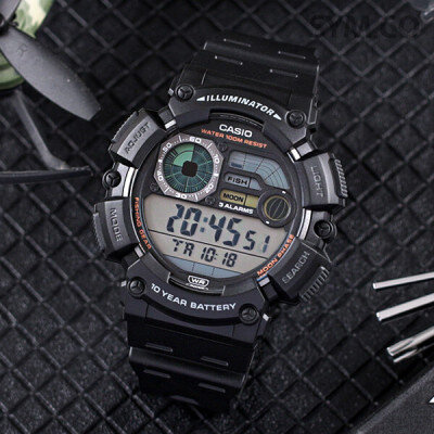 ZEGAREK MĘSKI CASIO Digital Moonphase WS-1500H-2AVEF + BOX