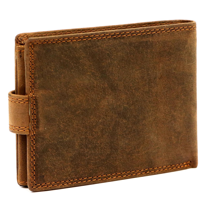 Skórzany męski portfel Nordee L895 SKULL