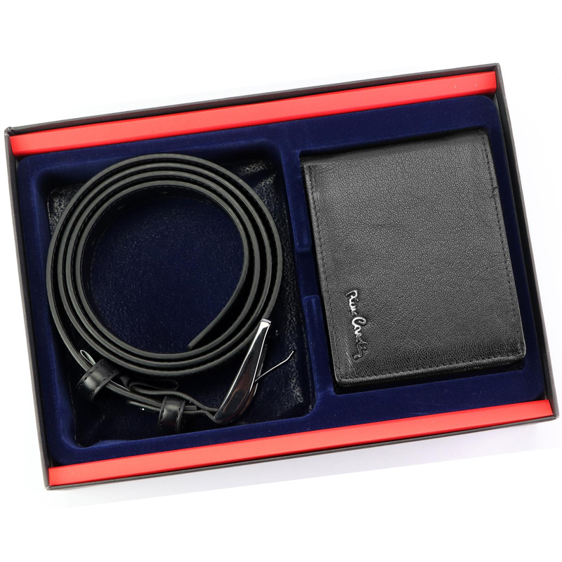 Meski zestaw prezentowy skóra naturalna Pierre Cardin PARURE BIS12 GG16