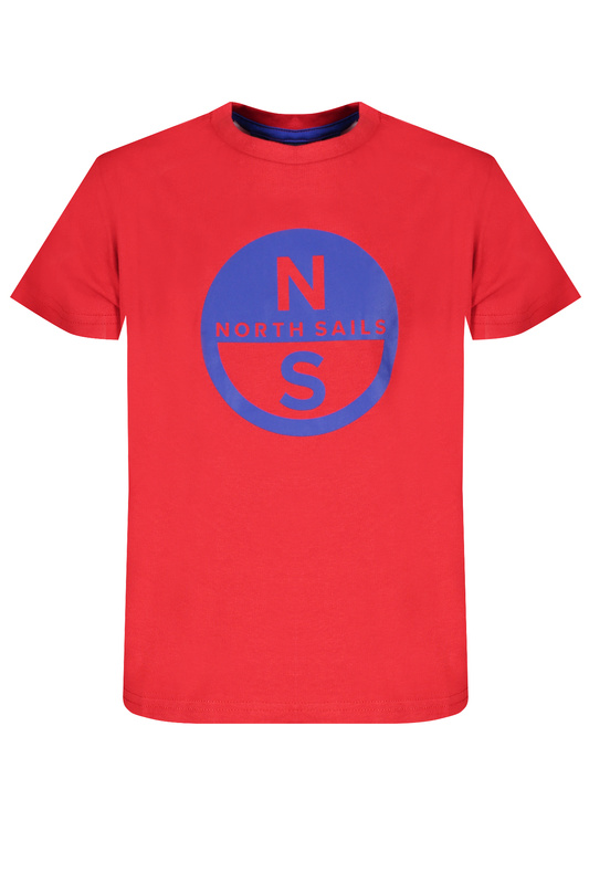 T-SHIRT DLA DZIECI Z KRÓTKIM RĘKAWEM NORTH SAILS CZERWONY