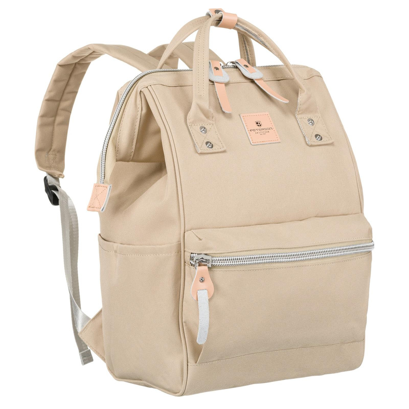 Damski plecak z tworzywa Peterson PTN BETA BEIGE