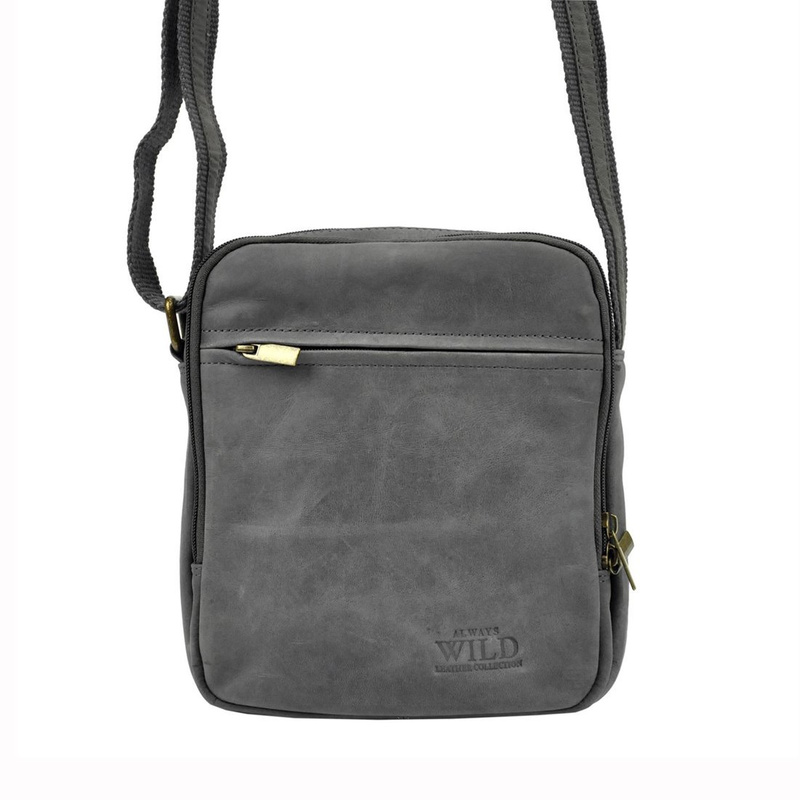 Always Wild męska saszetka skóra naturalna torba przez ramię z kieszeniami