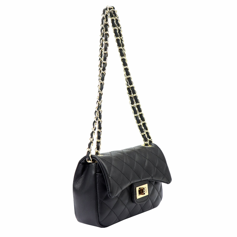 Vera Pelle damska listonoszka skóra naturalna pikowana stylowa torebka