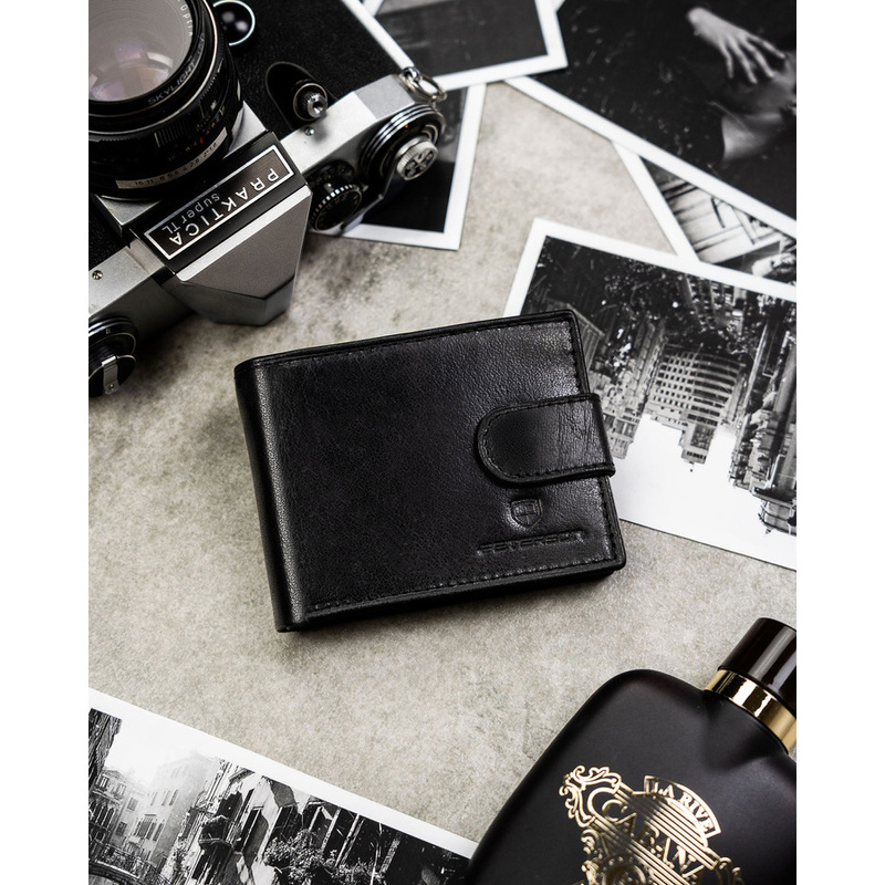 Skórzany męski portfel Peterson PTN RM-22L-BUF