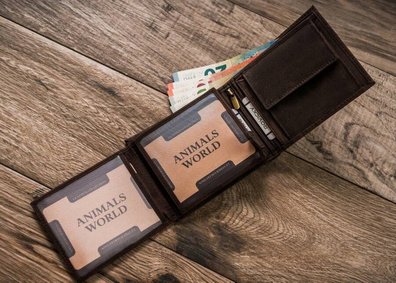 Skórzany męski portfel Wild ANIMALS N992-CHM-DOG-2