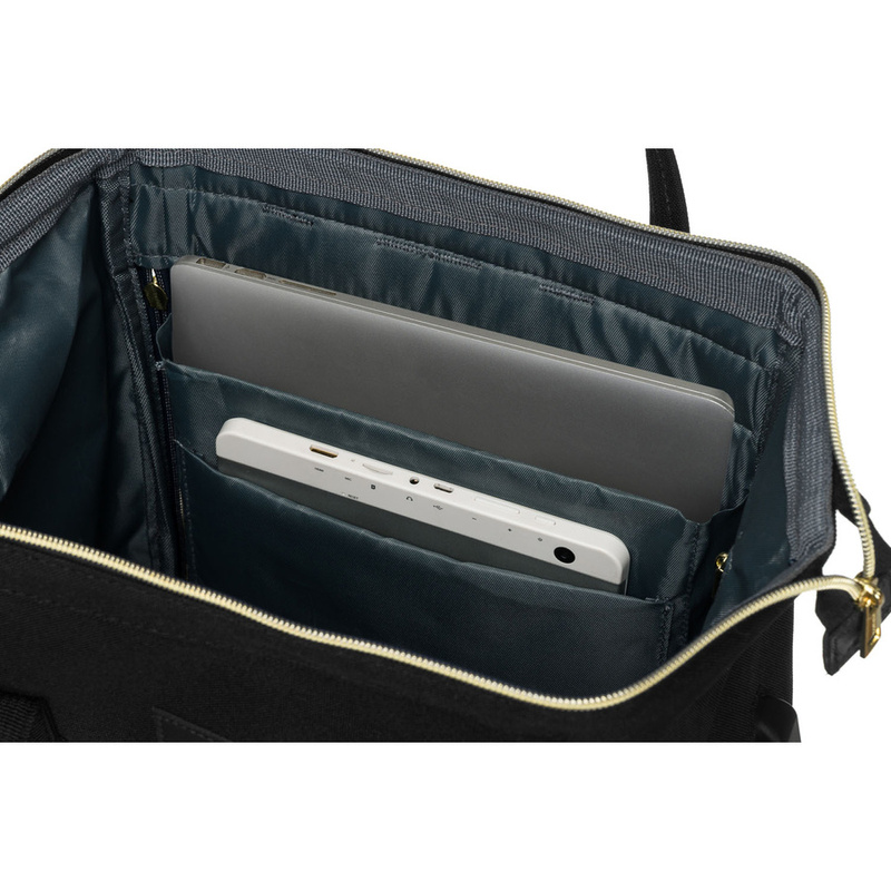 Materiałowy plecak męski Peterson PTN ALFA BLACK