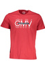 CZERWONY T-SHIRT M�SKI Z KR�TKIM R�KAWEM GIAN MARCO VENTURI