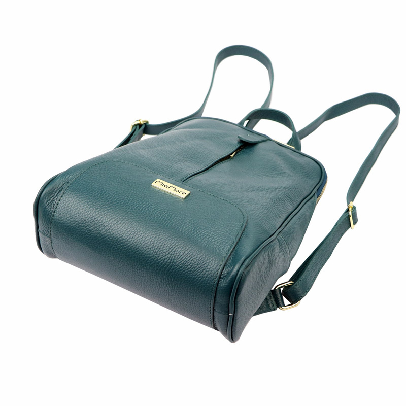 Damski miejski pojemny plecak z prawdziwej skóry z kieszeniami MiaMore