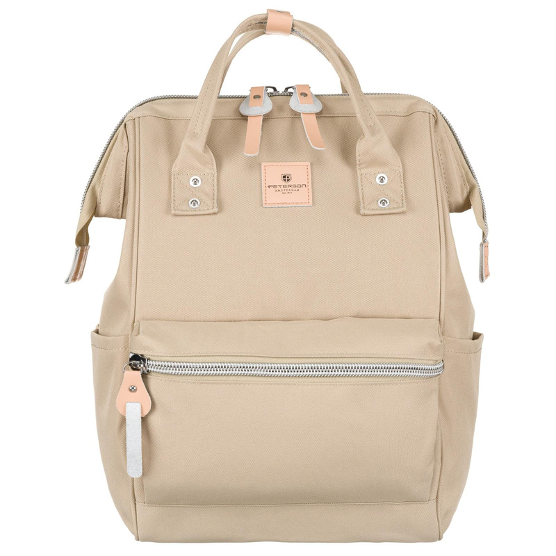 Damski plecak z tworzywa Peterson PTN BETA BEIGE