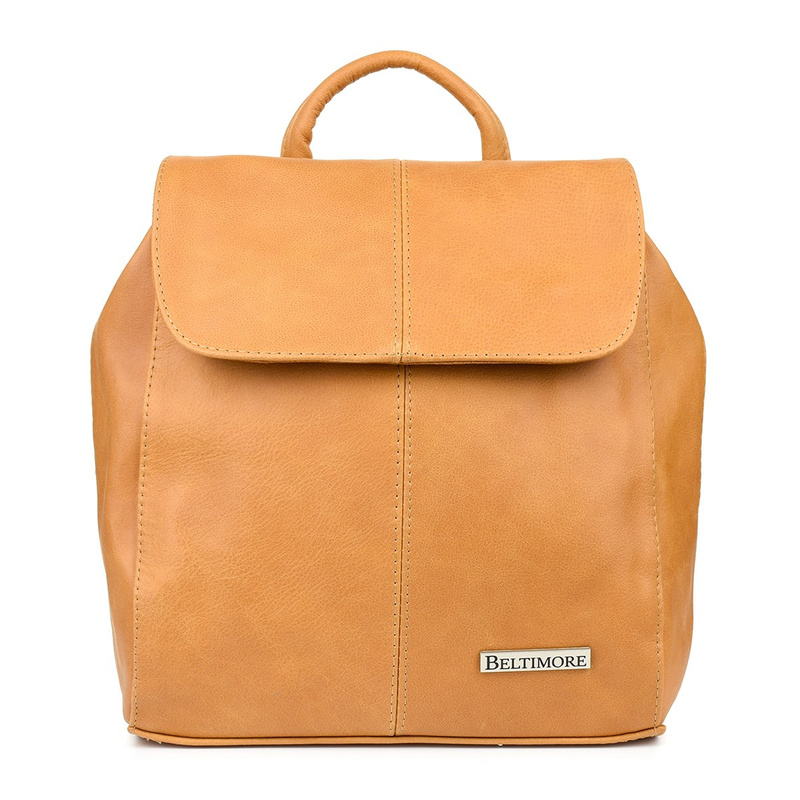 Camel Beltimore plecak skórzany damski z klapą solidny S41