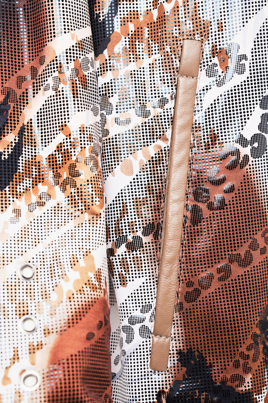 Bukowski Dwustronna damska kurtka skóra naturalna długa z kapturem