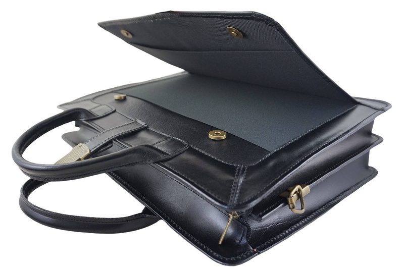 Aktówka męska skórzana Barberinis - Czarny