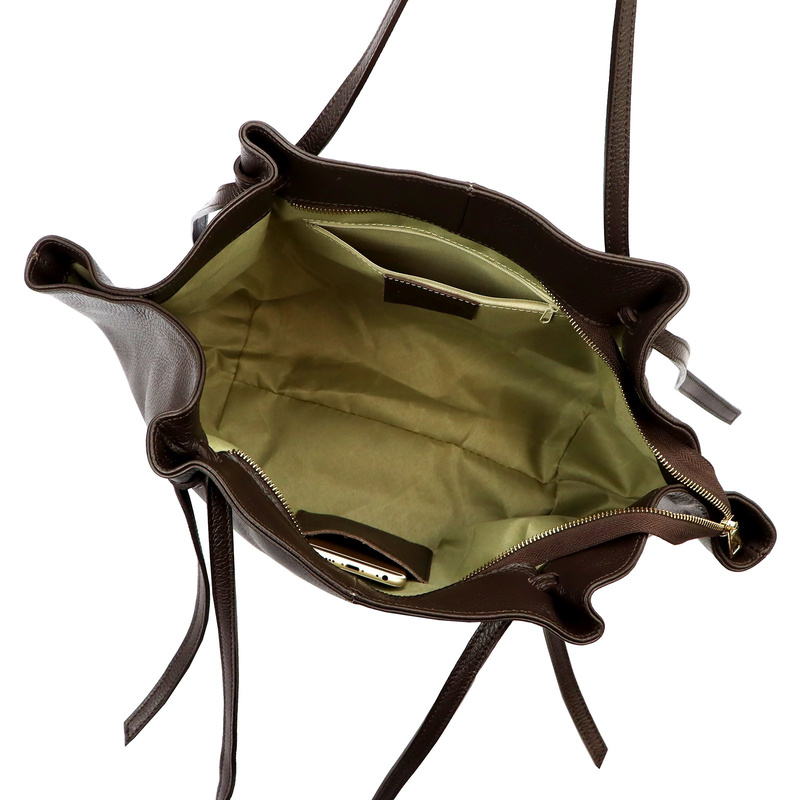 Vera Pelle damska shopperbag skóra naturalna miękka duża torebka na ramię