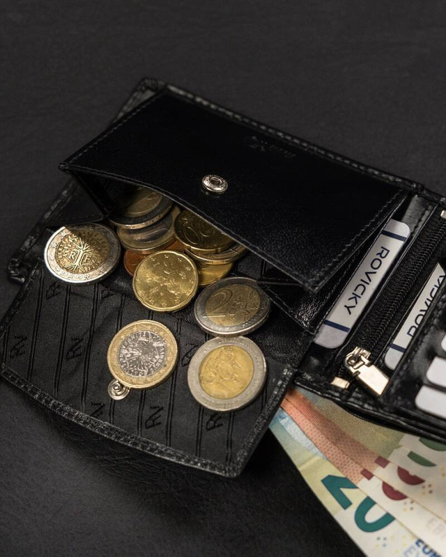 Klasyczny portfel męski skórzany z RFID od Rovicky