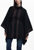 DESIGUAL PONCHO DAMSKI CZARNY
