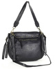 Marco Mazzini Torebka classic saddle bag ze skóry naturalnej na ramie czarna