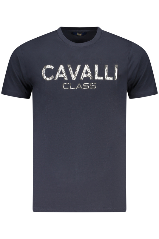 KOSZULKA Z KRÓTKIM RĘKAWEM CAVALLI CLASS MĘSKA NIEBIESKA