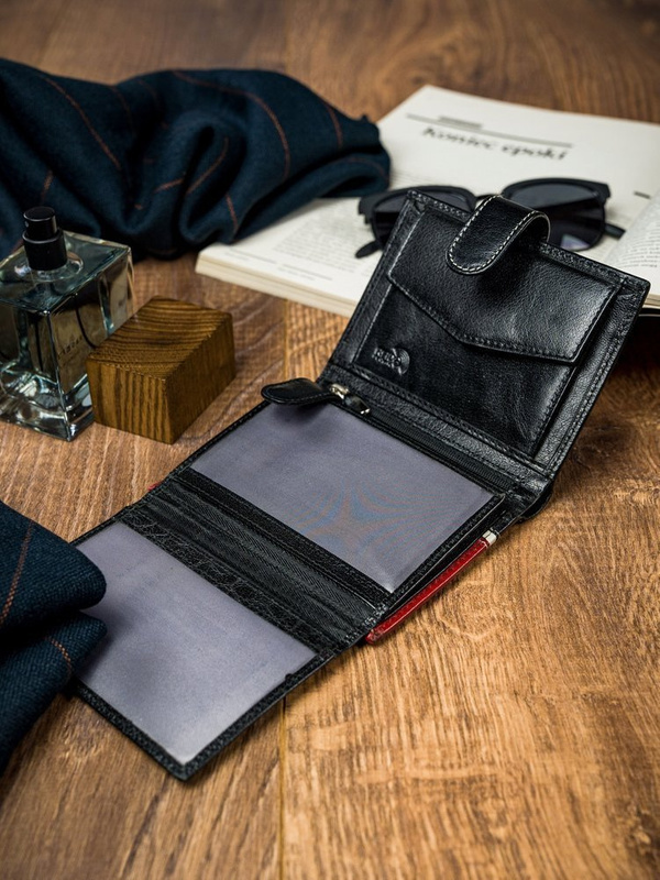 Portfel Skórzany Męski Elegancki RFID Skóra Naturalna Rovicky Duży