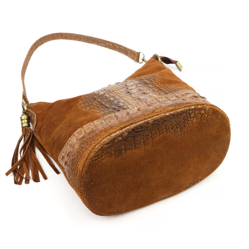 Damska torebka ze skóry naturalnej Luka 26-027 CROCO