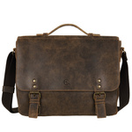 Torba męska Canaletto vintage brązowa skóra naturalna 14 cali TM258s235